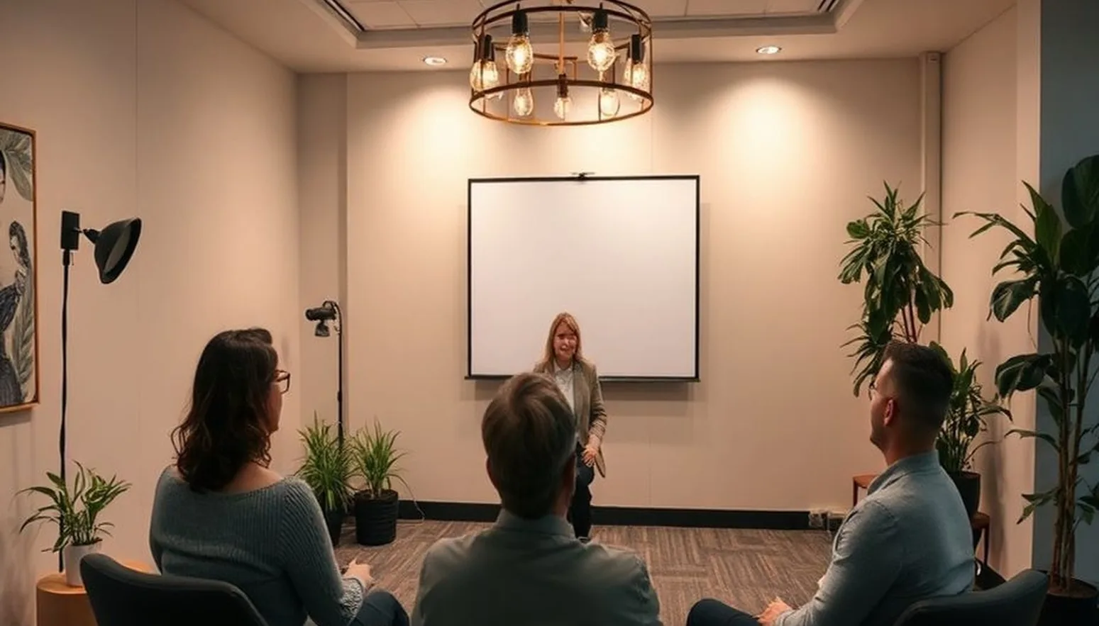 Executive coaching space designed for professional development and leadership training